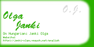 olga janki business card